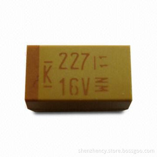 Tantalum Capacitor with 2,000hrs Lifespan Test and 4 to 50V Voltage Rate